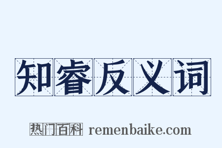 知睿反义词是什么意思的图片